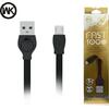 Καλώδιο φόρτισης WK USB σε Micro Black 1m Fast WDC-023